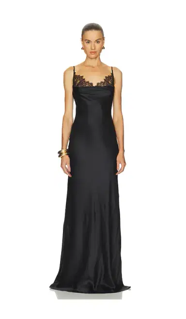 L'AGENCE Selene Lace Cowl Gown | Thumbnail 1 L'AGENCE Selene Lace Cowl Gown | Thumbnail 1