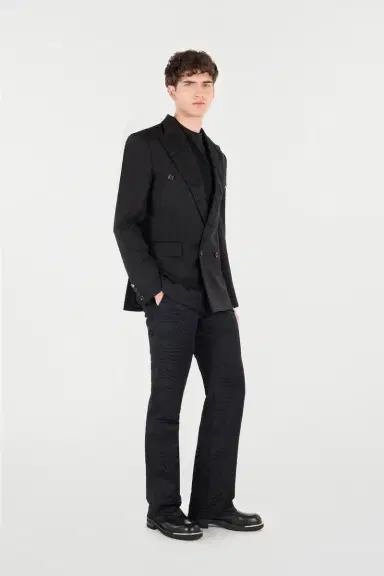 Roberto Cavalli Double-Breasted Wool-Blend Blazer | Thumbnail 2 Roberto Cavalli Double-Breasted Wool-Blend Blazer | Thumbnail 2