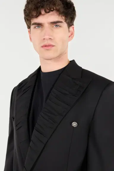 Roberto Cavalli Double-Breasted Wool-Blend Blazer | Thumbnail 5 Roberto Cavalli Double-Breasted Wool-Blend Blazer | Thumbnail 5