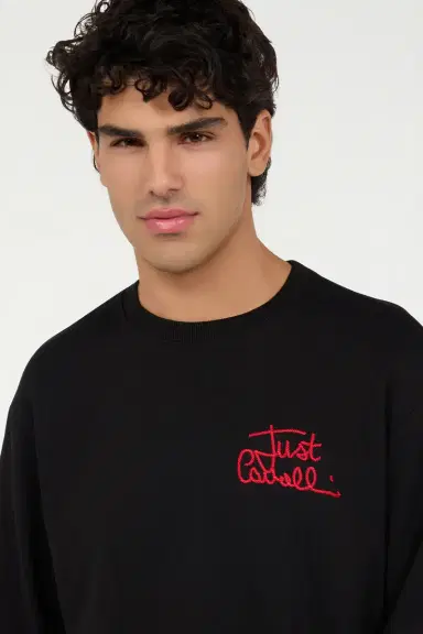 Roberto Cavalli Crewneck sweatshirt with embroidered logo | Thumbnail 4 Roberto Cavalli Crewneck sweatshirt with embroidered logo | Thumbnail 4