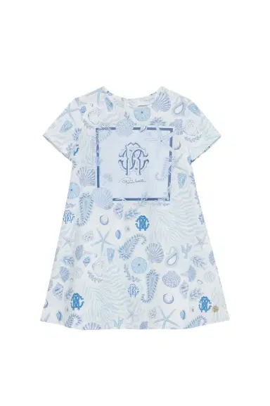 Roberto Cavalli Marine-Print Cotton Dress | Thumbnail 1 Roberto Cavalli Marine-Print Cotton Dress | Thumbnail 1