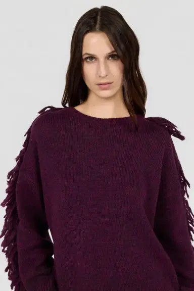 Roberto Cavalli Burgundy Sweater | Thumbnail 4 Roberto Cavalli Burgundy Sweater | Thumbnail 4