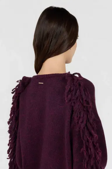 Roberto Cavalli Burgundy Sweater | Thumbnail 5 Roberto Cavalli Burgundy Sweater | Thumbnail 5