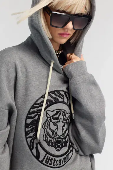 Roberto Cavalli Just Cavalli Tiger Logo Front-Pocket Sweatshirt | Thumbnail 5 Roberto Cavalli Just Cavalli Tiger Logo Front-Pocket Sweatshirt | Thumbnail 5
