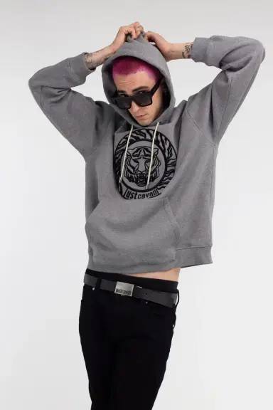 Roberto Cavalli Just Cavalli Tiger Logo Front-Pocket Sweatshirt | Thumbnail 6 Roberto Cavalli Just Cavalli Tiger Logo Front-Pocket Sweatshirt | Thumbnail 6