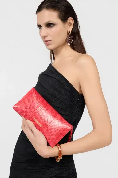 Roberto Cavalli Serpentine Pochette Coral | Thumbnail 2 Roberto Cavalli Serpentine Pochette Coral | Thumbnail 2