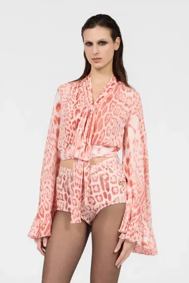 Roberto Cavalli Jaguar Pink Print Shirt | Thumbnail 2 Roberto Cavalli Jaguar Pink Print Shirt | Thumbnail 2