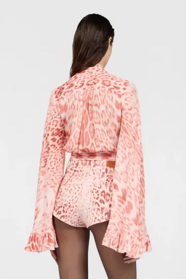 Roberto Cavalli Jaguar Pink Print Shirt | Thumbnail 3 Roberto Cavalli Jaguar Pink Print Shirt | Thumbnail 3