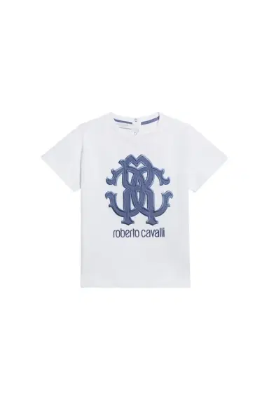 Roberto Cavalli White T-shirt with RC Logo | Thumbnail 1 Roberto Cavalli White T-shirt with RC Logo | Thumbnail 1