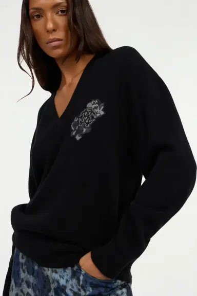 Roberto Cavalli Black sweater with Monogram Mirror Snake | Thumbnail 5 Roberto Cavalli Black sweater with Monogram Mirror Snake | Thumbnail 5