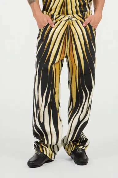 Roberto Cavalli Ray of Gold Print Jeans | Thumbnail 2 Roberto Cavalli Ray of Gold Print Jeans | Thumbnail 2