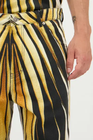 Roberto Cavalli Ray of Gold Print Jeans | Thumbnail 5 Roberto Cavalli Ray of Gold Print Jeans | Thumbnail 5