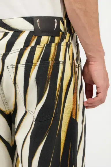 Roberto Cavalli Ray of Gold Print Jeans | Thumbnail 6 Roberto Cavalli Ray of Gold Print Jeans | Thumbnail 6
