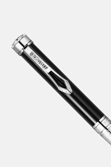 Roberto Cavalli Roberto Cavalli Lacquer Ballpoint Pen, Silver Color & Black Lacquer | Thumbnail 2 Roberto Cavalli Roberto Cavalli Lacquer Ballpoint Pen, Silver Color & Black Lacquer | Thumbnail 2