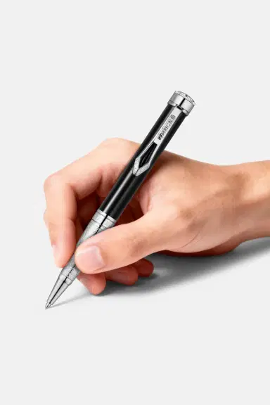 Roberto Cavalli Roberto Cavalli Lacquer Ballpoint Pen, Silver Color & Black Lacquer | Thumbnail 3 Roberto Cavalli Roberto Cavalli Lacquer Ballpoint Pen, Silver Color & Black Lacquer | Thumbnail 3