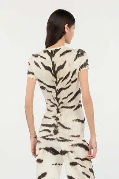 Roberto Cavalli Woman T-Shirt With White Tigresse OGAT X Roberto Cavalli Print | Thumbnail 3 Roberto Cavalli Woman T-Shirt With White Tigresse OGAT X Roberto Cavalli Print | Thumbnail 3