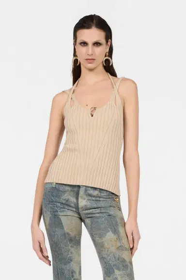 Roberto Cavalli Beige Top | Thumbnail 2 Roberto Cavalli Beige Top | Thumbnail 2