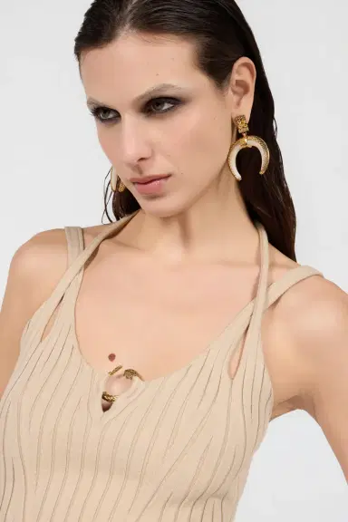 Roberto Cavalli Beige Top | Thumbnail 4 Roberto Cavalli Beige Top | Thumbnail 4