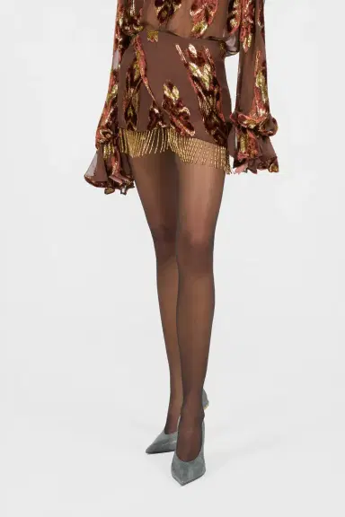 Roberto Cavalli Mini Skirt With Fil Coupé Details and Fringes | Thumbnail 2 Roberto Cavalli Mini Skirt With Fil Coupé Details and Fringes | Thumbnail 2