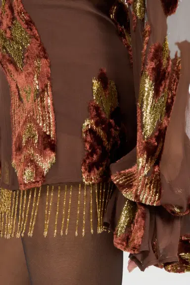 Roberto Cavalli Mini Skirt With Fil Coupé Details and Fringes | Thumbnail 4 Roberto Cavalli Mini Skirt With Fil Coupé Details and Fringes | Thumbnail 4