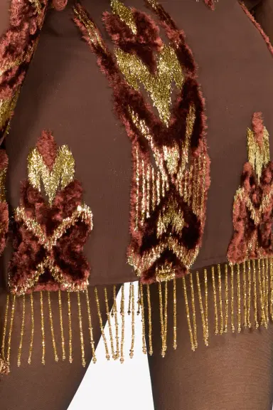 Roberto Cavalli Mini Skirt With Fil Coupé Details and Fringes | Thumbnail 5 Roberto Cavalli Mini Skirt With Fil Coupé Details and Fringes | Thumbnail 5