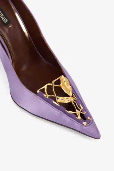 Roberto Cavalli Lilac Pumps With Leaf Insert | Thumbnail 4 Roberto Cavalli Lilac Pumps With Leaf Insert | Thumbnail 4
