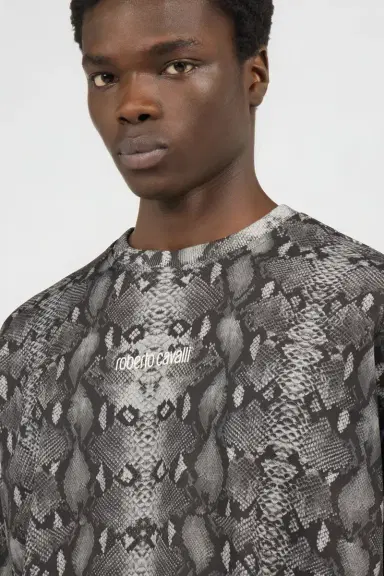 Roberto Cavalli Python Print Sweatshirt | Thumbnail 4 Roberto Cavalli Python Print Sweatshirt | Thumbnail 4
