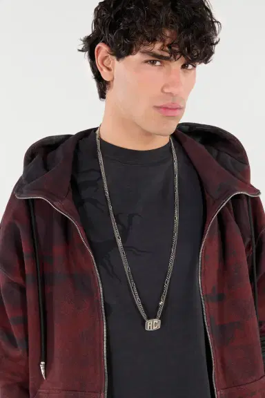 Roberto Cavalli Necklace With Double Chain And RC Monogram | Thumbnail 2 Roberto Cavalli Necklace With Double Chain And RC Monogram | Thumbnail 2
