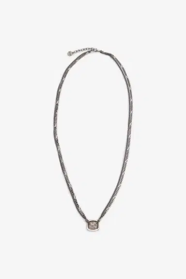 Roberto Cavalli Necklace With Double Chain And RC Monogram | Thumbnail 3 Roberto Cavalli Necklace With Double Chain And RC Monogram | Thumbnail 3