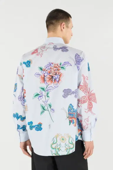 Roberto Cavalli Shirt With Dragon, Flowers And Butterflies | Thumbnail 3 Roberto Cavalli Shirt With Dragon, Flowers And Butterflies | Thumbnail 3