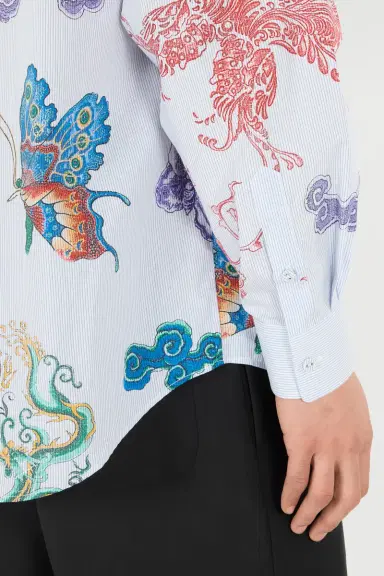 Roberto Cavalli Shirt With Dragon, Flowers And Butterflies | Thumbnail 6 Roberto Cavalli Shirt With Dragon, Flowers And Butterflies | Thumbnail 6