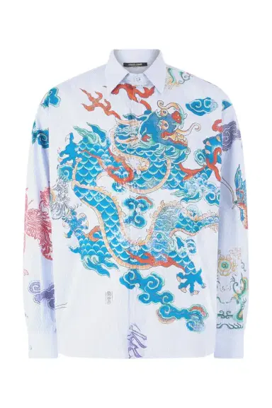 Roberto Cavalli Shirt With Dragon, Flowers And Butterflies | Thumbnail 1 Roberto Cavalli Shirt With Dragon, Flowers And Butterflies | Thumbnail 1