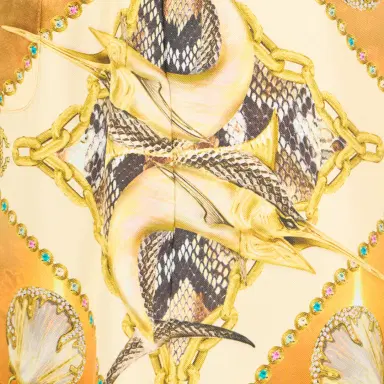 Roberto Cavalli Sunset Print Silk Shorts | Thumbnail 4 Roberto Cavalli Sunset Print Silk Shorts | Thumbnail 4