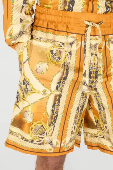 Roberto Cavalli Sunset Print Silk Shorts | Thumbnail 5 Roberto Cavalli Sunset Print Silk Shorts | Thumbnail 5