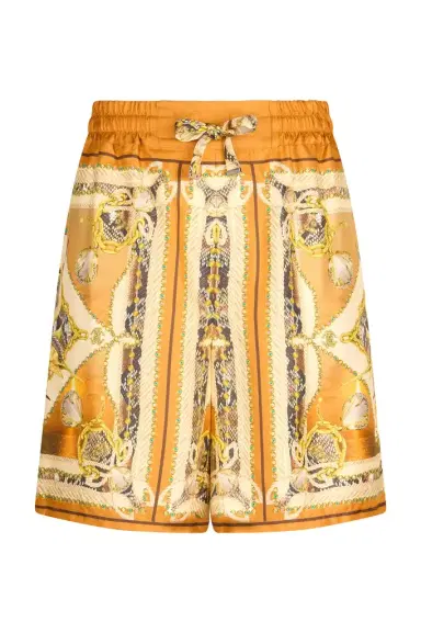Roberto Cavalli Sunset Print Silk Shorts | Thumbnail 1 Roberto Cavalli Sunset Print Silk Shorts | Thumbnail 1