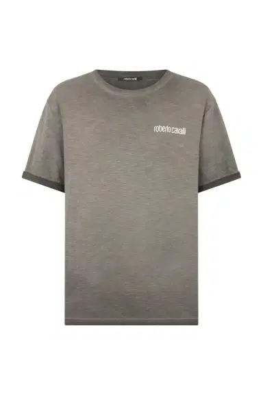 Roberto Cavalli Grey T-Shirt with Back Snake Print | Thumbnail 1 Roberto Cavalli Grey T-Shirt with Back Snake Print | Thumbnail 1