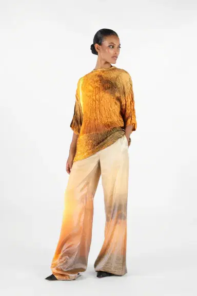 Roberto Cavalli Sunset Print Palazzo Trousers | Thumbnail 7 Roberto Cavalli Sunset Print Palazzo Trousers | Thumbnail 7