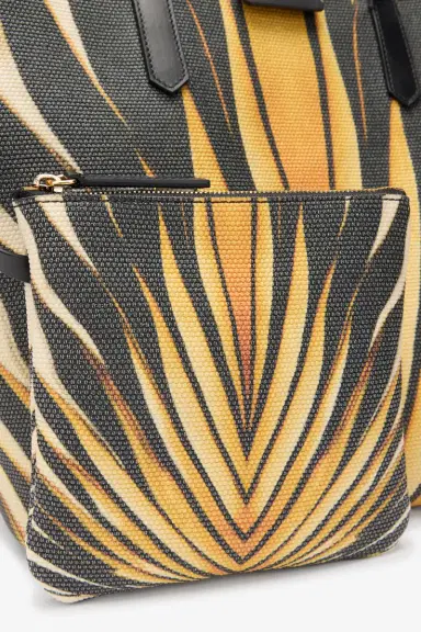 Roberto Cavalli Ray Of Gold Print Shopping Bag | Thumbnail 5 Roberto Cavalli Ray Of Gold Print Shopping Bag | Thumbnail 5