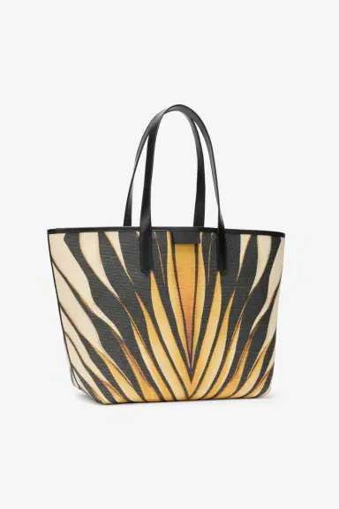 Roberto Cavalli Ray Of Gold Print Shopping Bag | Thumbnail 6 Roberto Cavalli Ray Of Gold Print Shopping Bag | Thumbnail 6