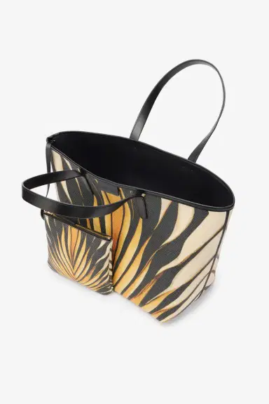 Roberto Cavalli Ray Of Gold Print Shopping Bag | Thumbnail 7 Roberto Cavalli Ray Of Gold Print Shopping Bag | Thumbnail 7