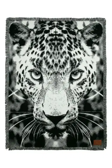 Roberto Cavalli Jacquard Plaid with Leopard | Thumbnail 1 Roberto Cavalli Jacquard Plaid with Leopard | Thumbnail 1
