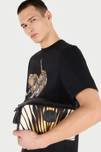 Roberto Cavalli Pouch With Ray Of Gold Print | Thumbnail 2 Roberto Cavalli Pouch With Ray Of Gold Print | Thumbnail 2