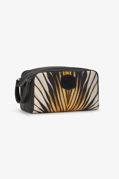 Roberto Cavalli Pouch With Ray Of Gold Print | Thumbnail 5 Roberto Cavalli Pouch With Ray Of Gold Print | Thumbnail 5