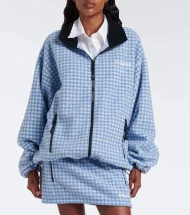 Miu Miu Gingham fleece jacket | Thumbnail 2 Miu Miu Gingham fleece jacket | Thumbnail 2