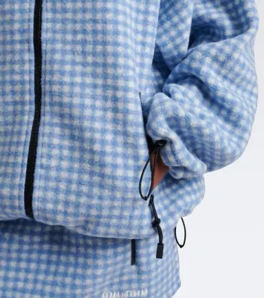 Miu Miu Gingham fleece jacket | Thumbnail 4 Miu Miu Gingham fleece jacket | Thumbnail 4