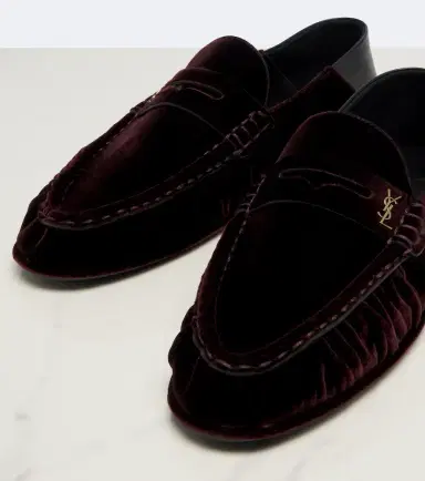 Saint Laurent Le Loafer velvet penny loafers | Thumbnail 4 Saint Laurent Le Loafer velvet penny loafers | Thumbnail 4
