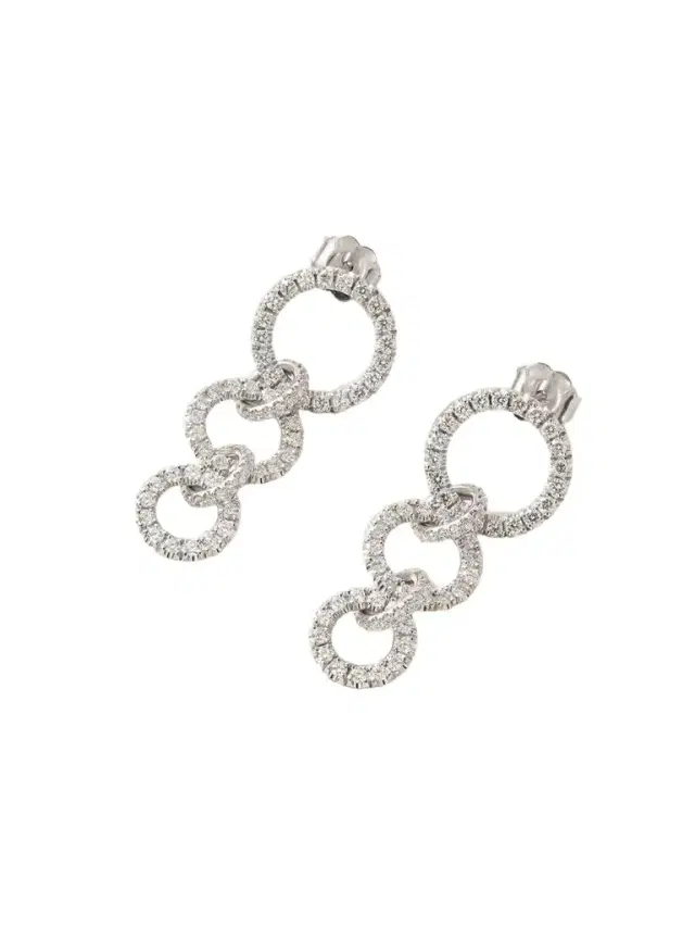 Talan Blanc 18-karat White Gold Diamond Earrings Talan Blanc 18-karat White Gold Diamond Earrings