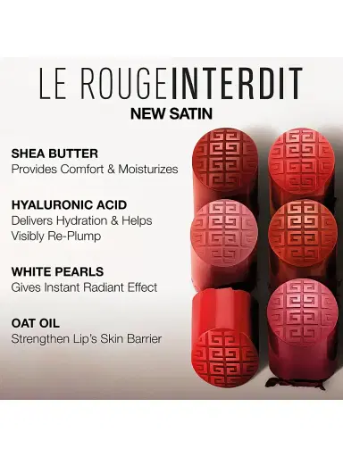 Givenchy Women's Le Rouge Interdit Satin Hydrating Lipstick | Thumbnail 4 Givenchy Women's Le Rouge Interdit Satin Hydrating Lipstick | Thumbnail 4