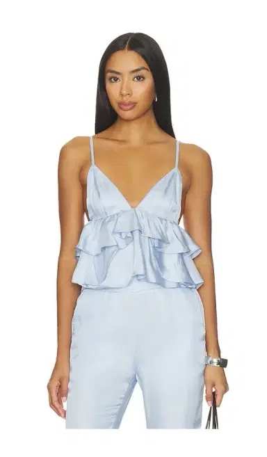 Fleur du Mal Luxe Twill Flare Cami | Thumbnail 1 Fleur du Mal Luxe Twill Flare Cami | Thumbnail 1