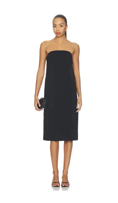 EAVES Brynn Polished Crepe Midi Dress | Thumbnail 2 EAVES Brynn Polished Crepe Midi Dress | Thumbnail 2